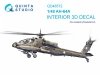 Quinta Studio QD48572 AH-64A 3D-Printed & coloured Interior on decal paper (Academy/Modelist) 1/48